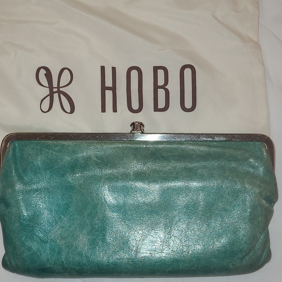 HOBO Handbags - Hobo Teal Leather, Kisslock Clutch With Dustbag. No Rips Or Tears. Soft! GUC